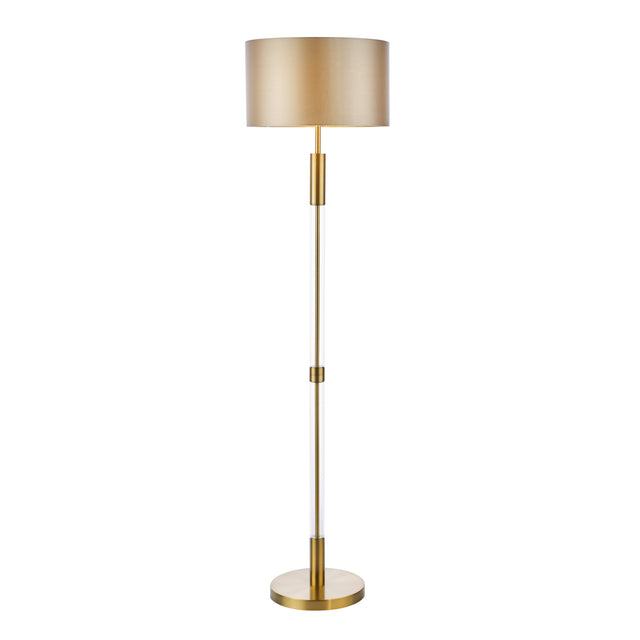 Sylvester Floor Lamp Antique Brass and Glass Base Only