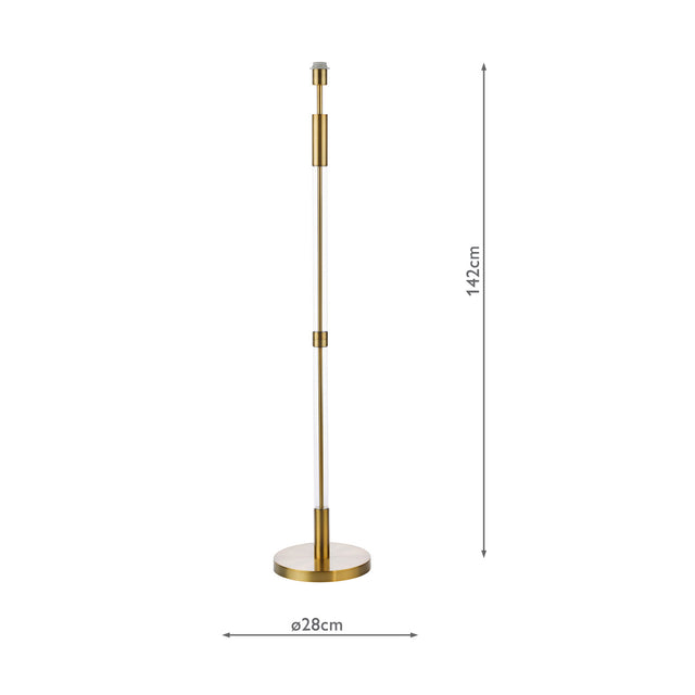 Sylvester Floor Lamp Antique Brass and Glass Base Only