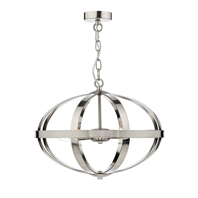 Symbol 3 Light Pendant Satin Chrome