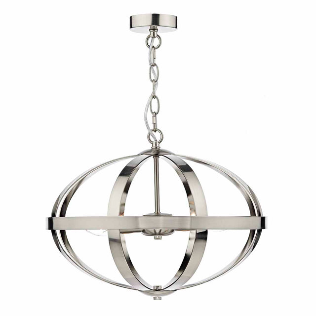 Symbol 3 Light Pendant Satin Chrome