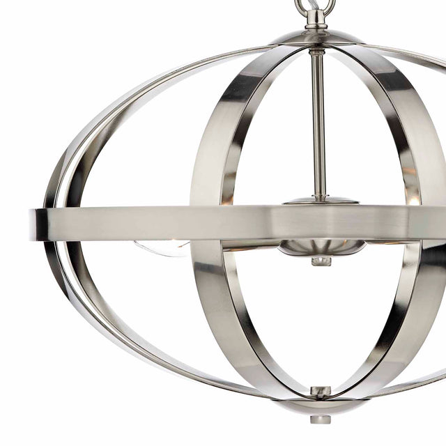 Symbol 3 Light Pendant Satin Chrome