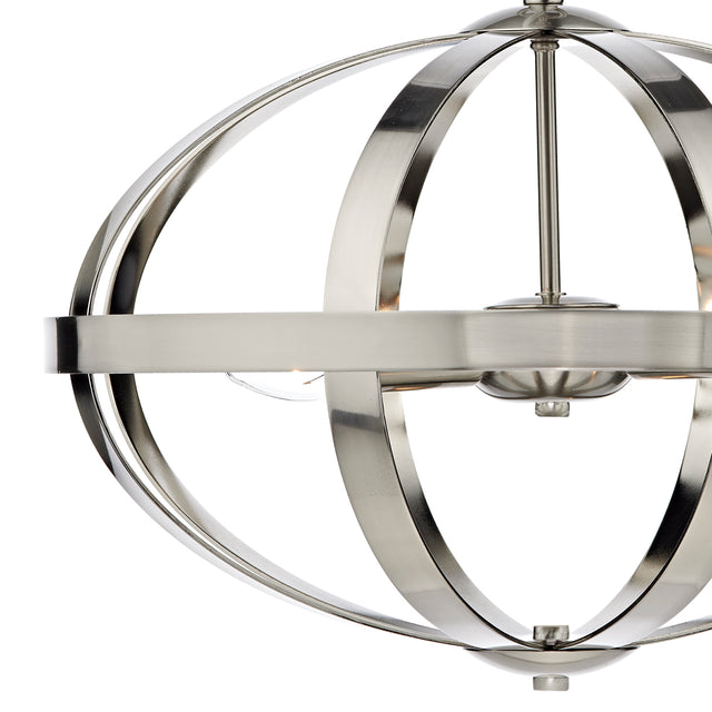 Symbol 3 Light Pendant Satin Chrome