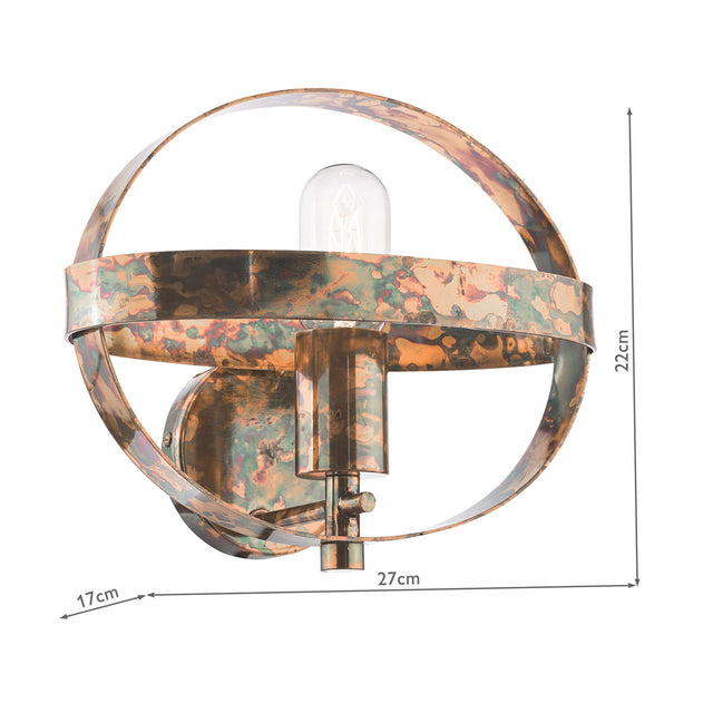 Symbol Wall Light Mottled Copper