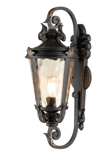 Baltimore 1 Light Large Wall Lantern - Weathered Bronze BT1-L