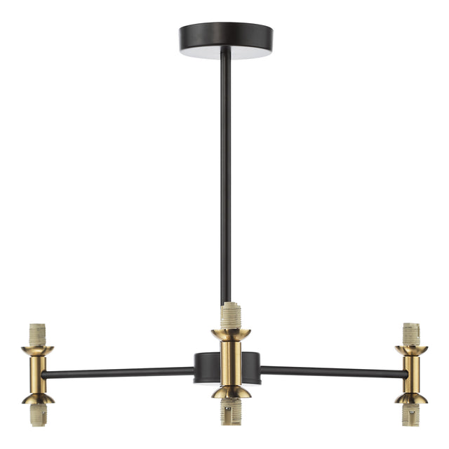 Takara 6 Light Semi-Flush Matt Black and Bronze Fitting Only