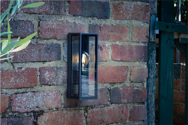 Taryn Outdoor Wall Light Matt Grey Glass IP65