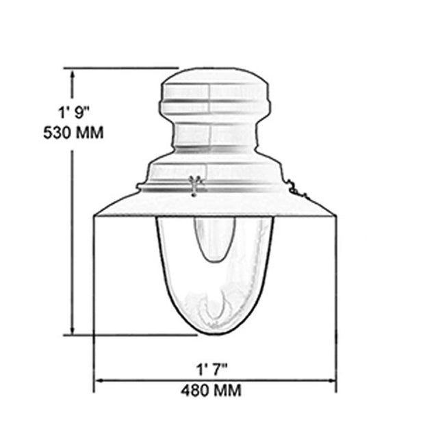 Traditional tear drop lantern in aluminium