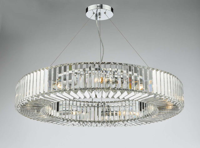 Teyana 9 Light Pendant Polished Chrome Crystal