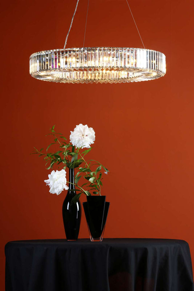 Teyana 9 Light Pendant Polished Chrome Crystal