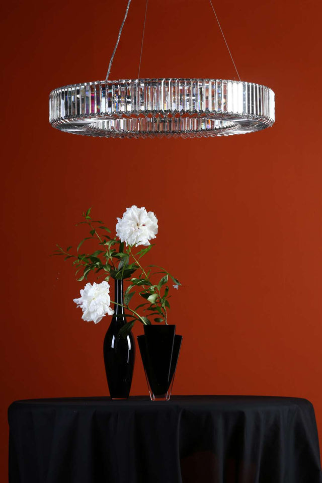 Teyana 9 Light Pendant Polished Chrome Crystal