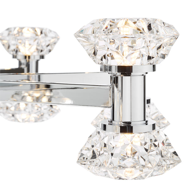 Tiana 16 Light Armed Pendant Polished Chrome