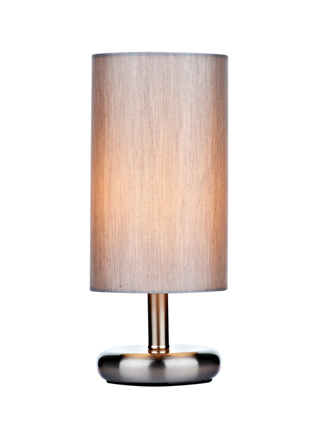 Tico Touch Table Lamp Satin Chrome With Shade