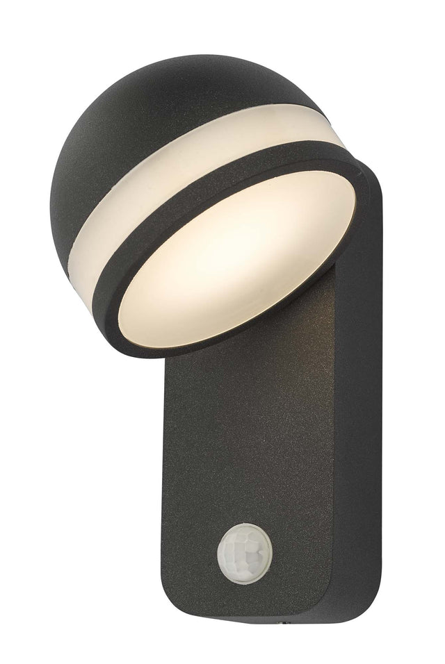 Tien Outdoor Wall Light Adjustable Head Anthracite Sensor IP65 LED