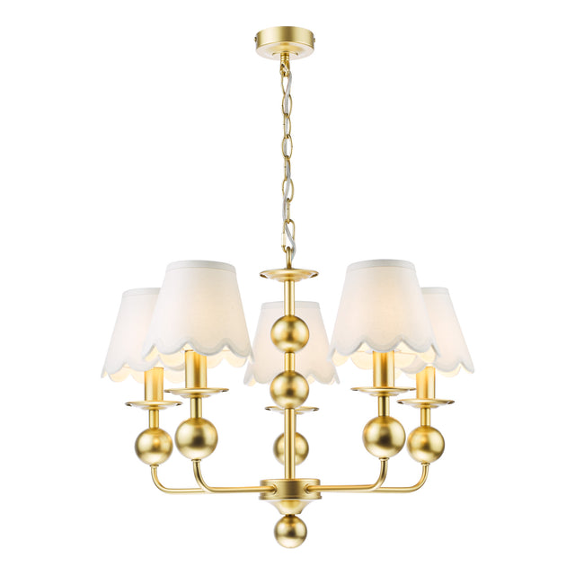 Tilda 5 Light Pendant Satin Gold Fitting Only