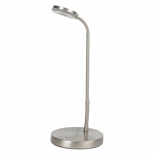 SATIN NICKEL LED TABLE LAMP