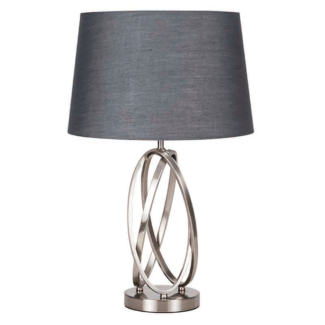 SATIN NICKEL TABLE LAMP