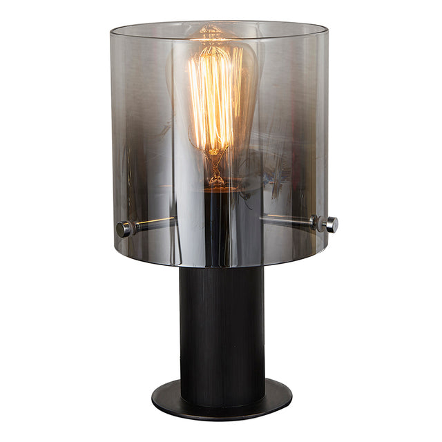 FADING BLACK VINTAGE STYLE GLASS TABLE LAMP