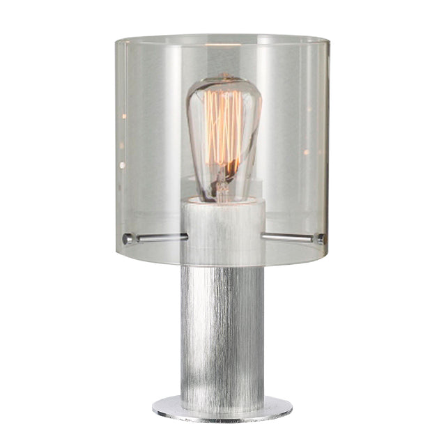 CLEAR VINTAGE GLASS TABLE LAMP