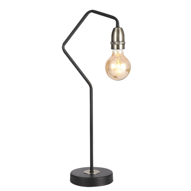 BLACK with ANTIQUE VENUS TABLE LAMP (BULB NOT INCL.)