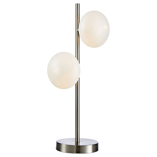 SATIN NICKEL with OPAL GLASS KOSMO TABLE LAMP