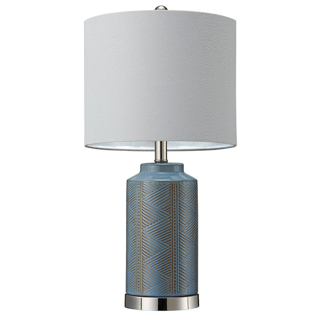 LIGHT BLUE CERAMIC TABLE LAMP