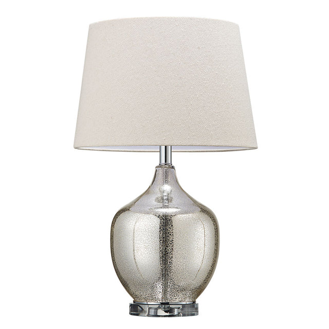 CRUSHED MERCURY GLASS TABLE LAMP