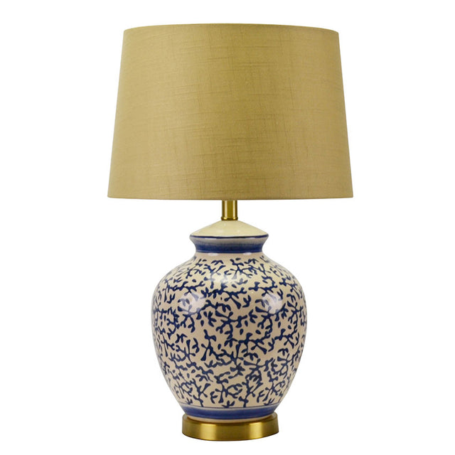 BLUE & CREAM CLASSIC CERAMIC LAMP