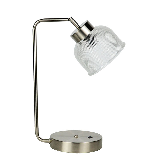 POLISHED NICKEL EXECUTIVE TABLE LAMP