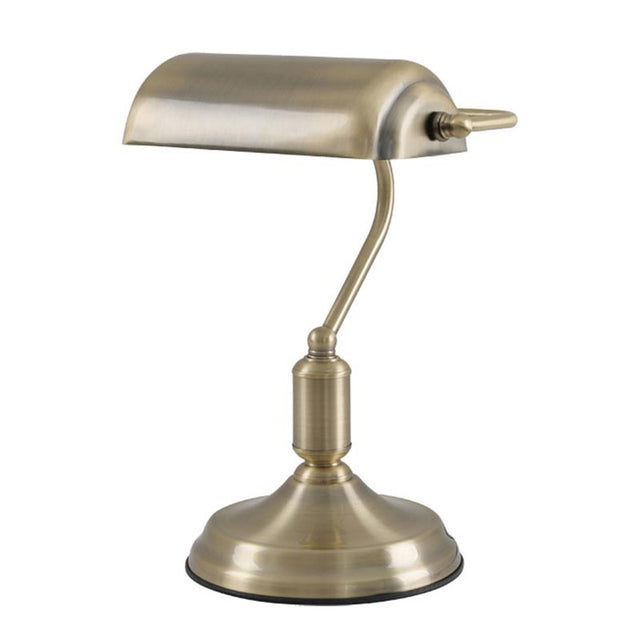 ANTIQUE BRASS EXECUTIVE TABLE LAMP