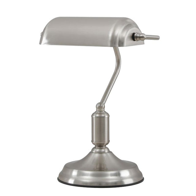 SATIN NICKEL EXECUTIVE TABLE LAMP