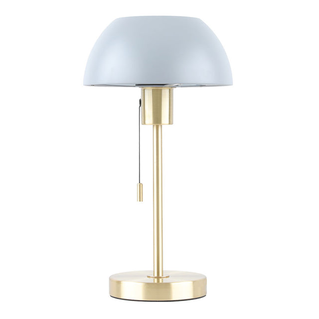 BELLA BRASS Table Lamp C/W GREY DOME SHADE