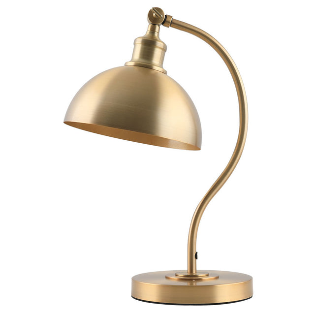 BRUSHED BRASS SWAN TABLE LAMP