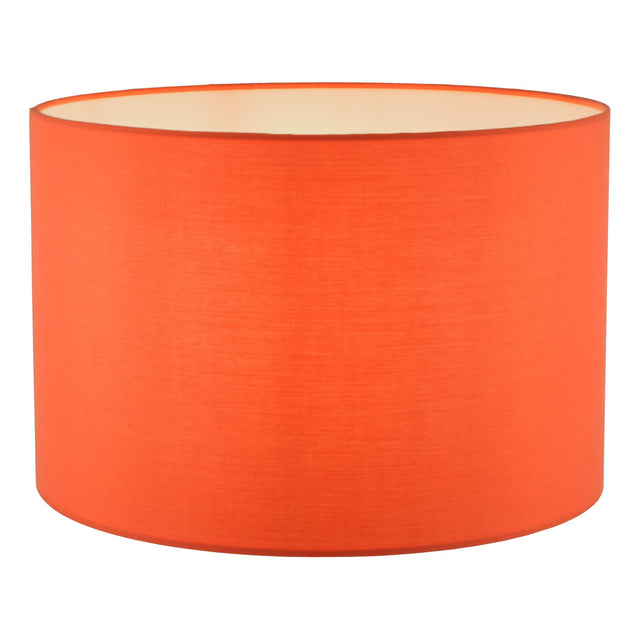 Toledo Orange Cotton Drum Shade 33cm