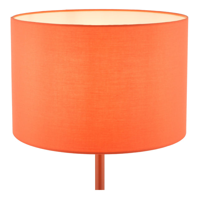 Toledo Table Lamp Satin Orange With Shade