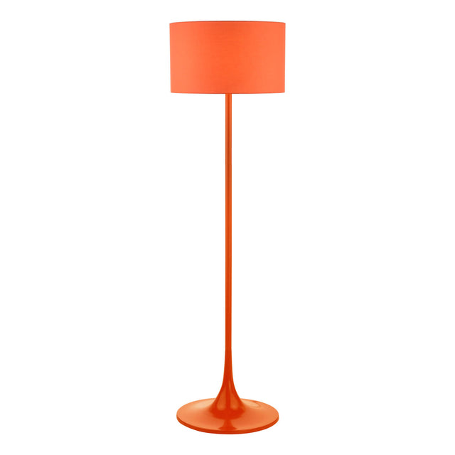 Toledo Floor Lamp Satin Orange With Shade