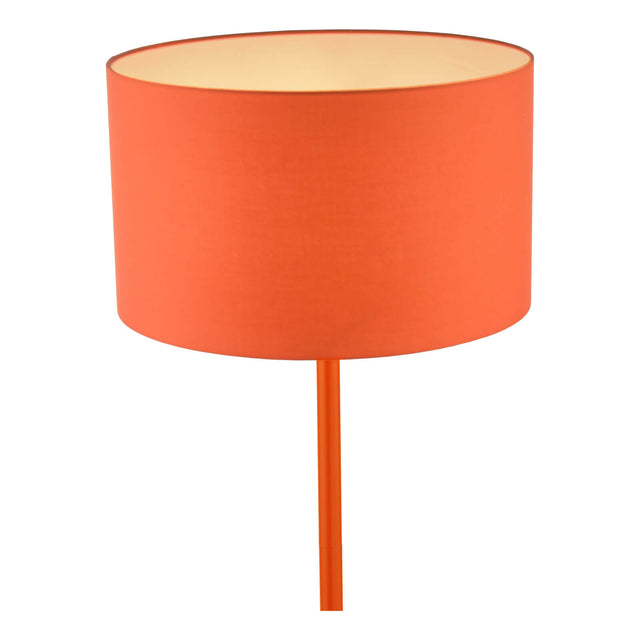 Toledo Floor Lamp Satin Orange With Shade