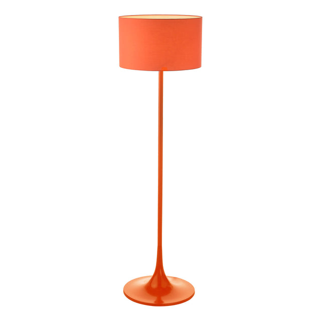 Toledo Floor Lamp Satin Orange With Shade