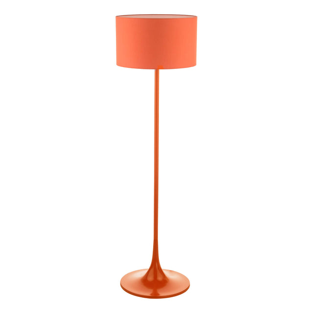 Toledo Floor Lamp Satin Orange With Shade