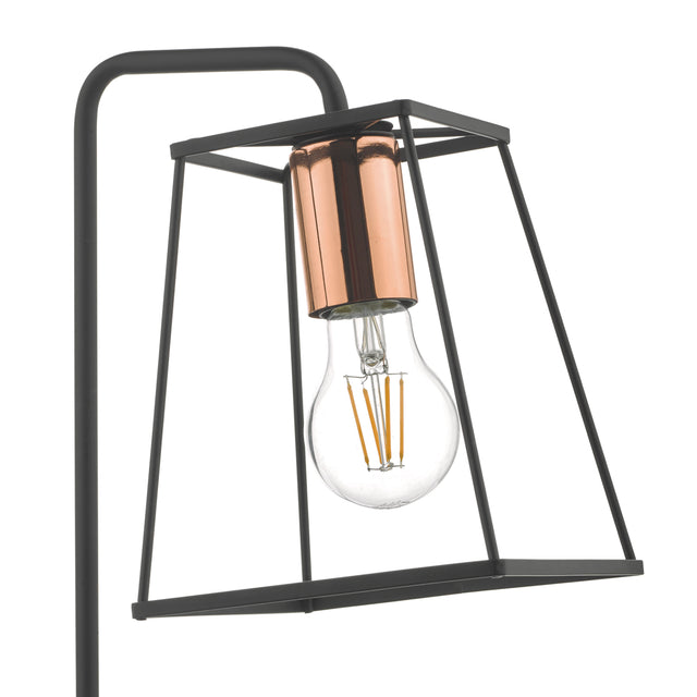 Tower Table Lamp Black & Copper