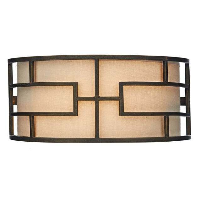 Tumola 2 Light Wall Light Bronze With Shade