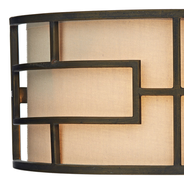 Tumola 2 Light Wall Light Bronze With Shade