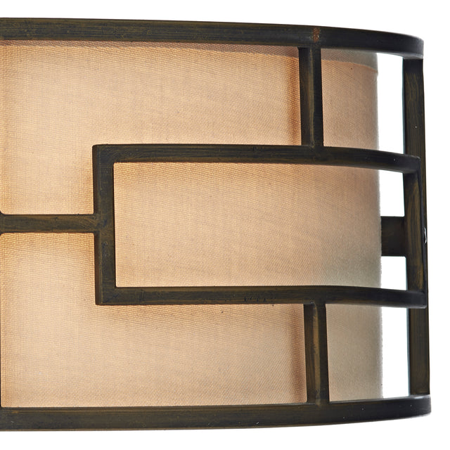 Tumola 2 Light Wall Light Bronze With Shade