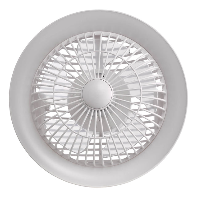 Turbo Rechargeable Desk Fan With Lamp White LED