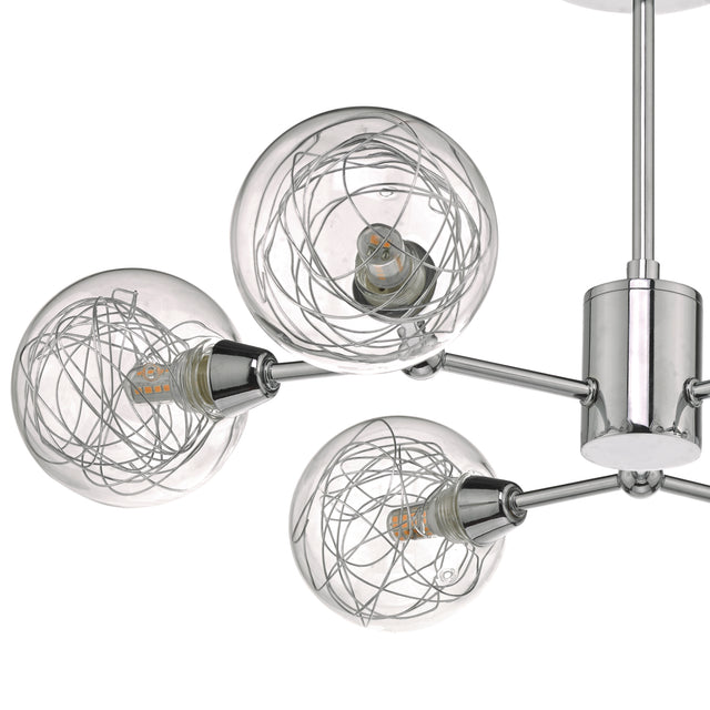 Tyka 6lt Semi Flush Polished Chrome & Glass