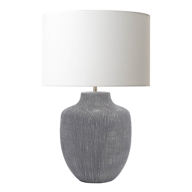 Udine Table Lamp Textured Grey Base Only