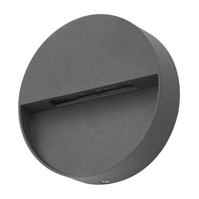 Ugo Outdoor Wall Light Round Eyelid Anthracite IP65 LED