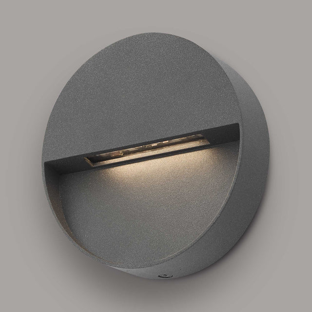 Ugo Outdoor Wall Light Round Eyelid Anthracite IP65 LED