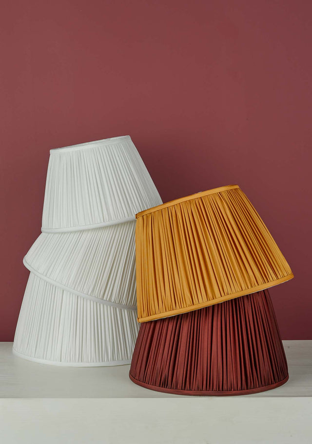 Ulyana Burgundy Faux Silk Pleated Shade 40cm