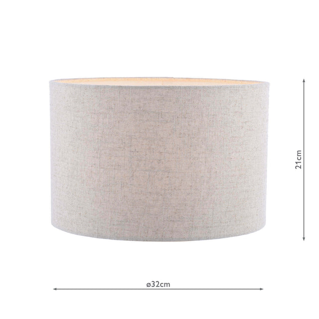 Urn Natural Linen Drum Shade 32cm