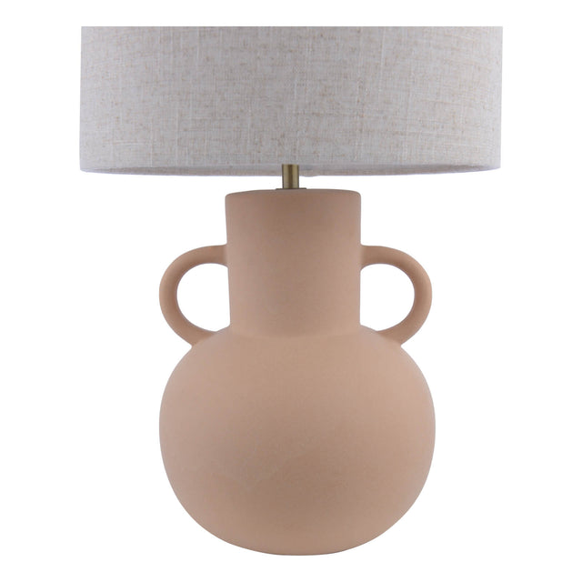 Urn Ceramic Table Lamp Terracotta With Shade